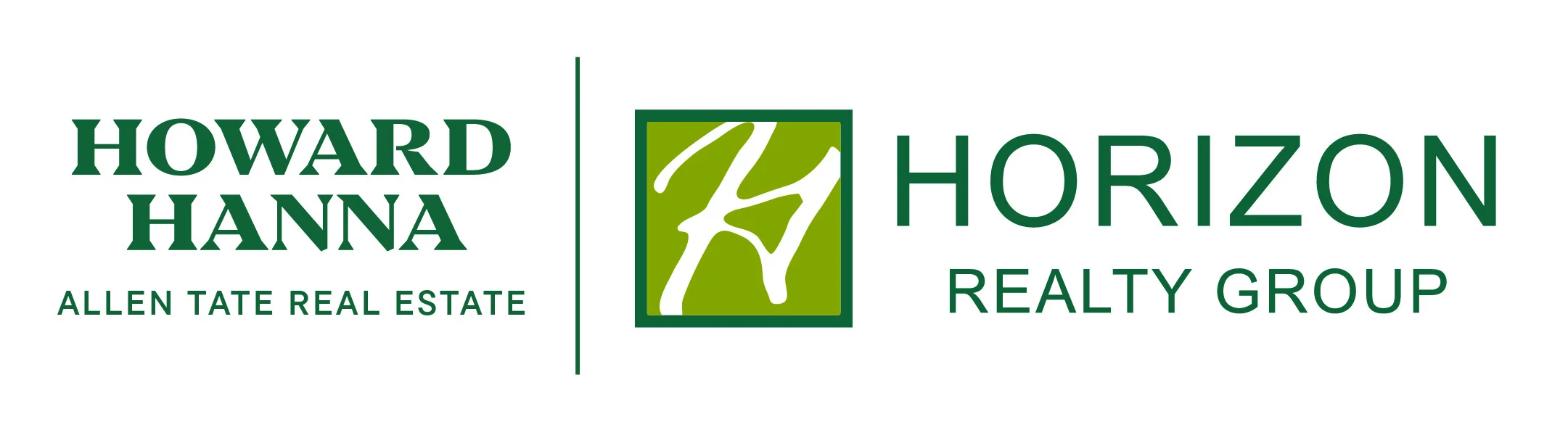 Howard Hanna Allen Tate | Horizon Realty Group Howard Hanna Allen Tate Real Estate and Horizon Realty Group logos, ideal for home builder partnerships.